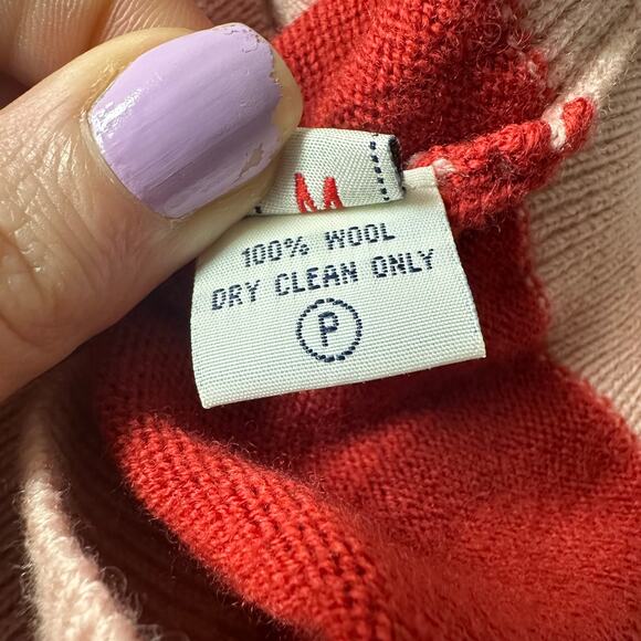 Vintage 90’s Evisu Sweater Women’s Wool Scoop Neck Embroidered Logo Pullover - Picture 13 of 14